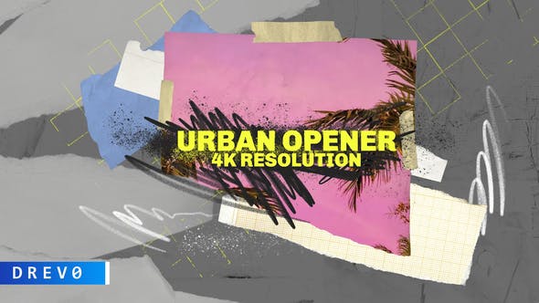 Videohive Urban Opener/ True Hip-Hop Logo Intro/ City/ New York/ Brush/ Colorful/ Dynamic/ Street/ Basketball