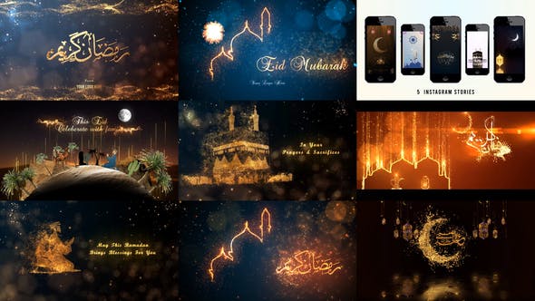 Videohive Eid Mubarak, Ramadan Kareem & Haj Mubarak (Arabic & English) Mega Pack V.6