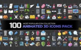 Videohive 100 Animated 3D Icons Pack