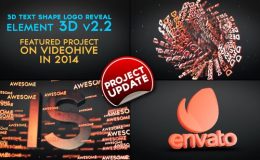 Videohive 3D Text Shapes Logo Reveal