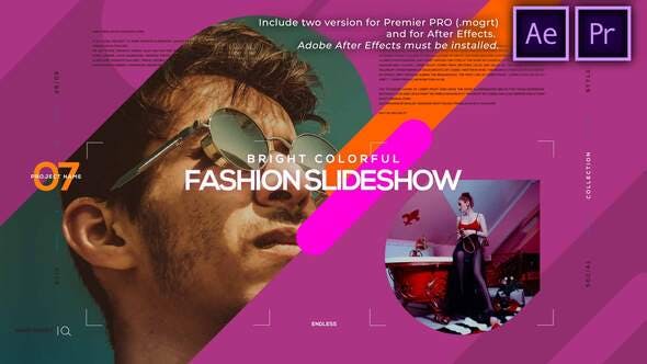 Videohive Bright Colorful Fashion Slideshow