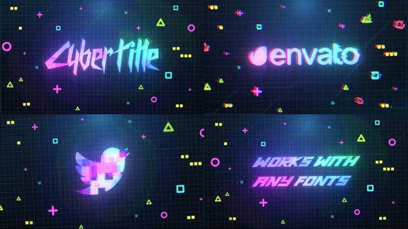 Videohive Cyberpunk Logo And Title | After Effects