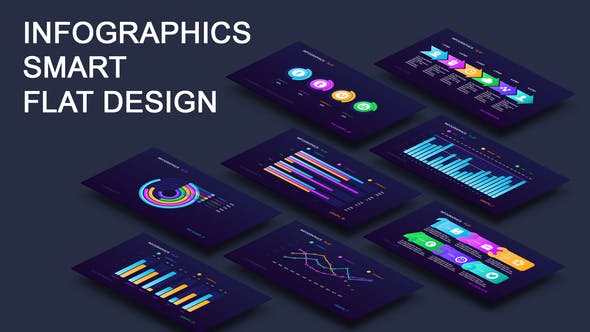 Videohive Infographics smart flat design