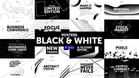Videohive Posters Black & White
