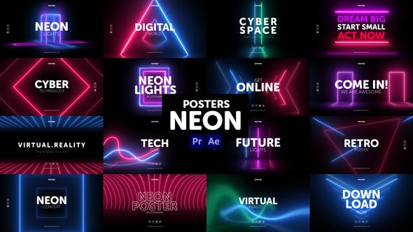Videohive Posters Neon