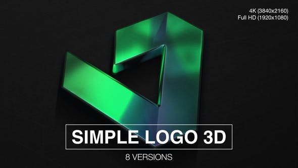 Videohive Simple Logo 3D Reveal (8-Pack)