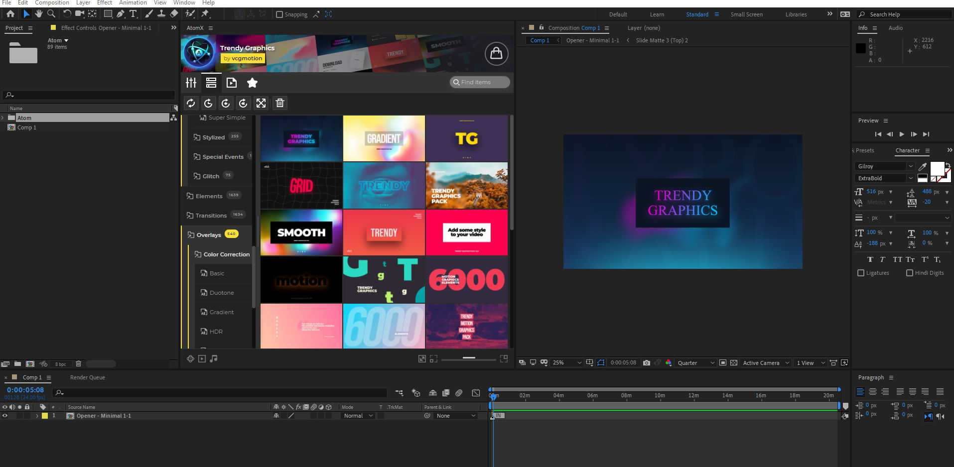 6000+ All-In-One Motion Graphics Pack-working