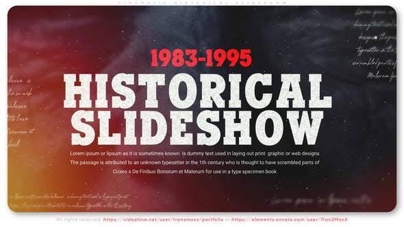 Videohive Cinematic Historical Slideshow