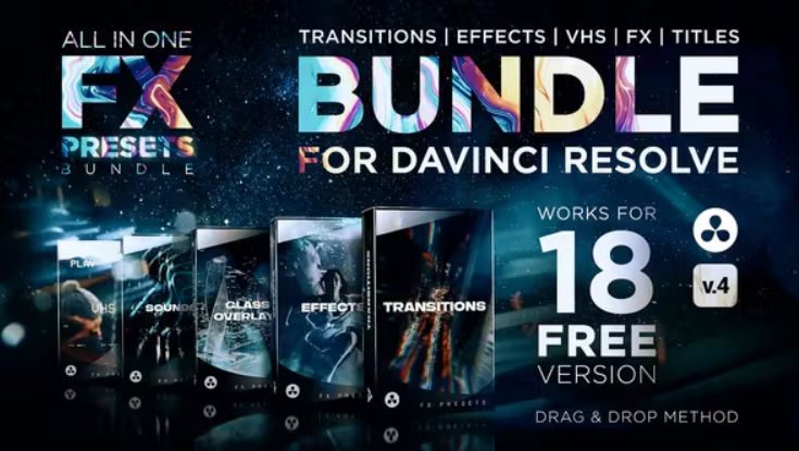 DaVinci Resolve FX Presets | Transitions, Effects, Titles, VHS, SFX