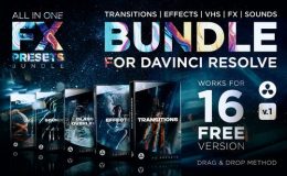 FX Presets Bundle for DaVinci Resolve | Transitions, Effects, VHS, SFX