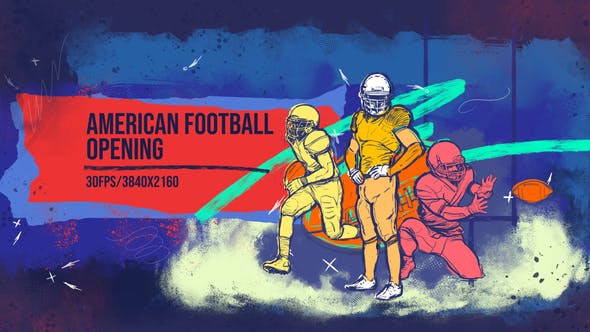 Videohive American Football 4K Opener/ Sport Promo/ Uniform/ Club/ Rugby/ Event/ NFL/ Gate/ USA/ America/ Flag
