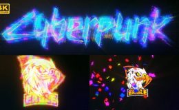 Videohive Colorful Cyber Glitch Logo