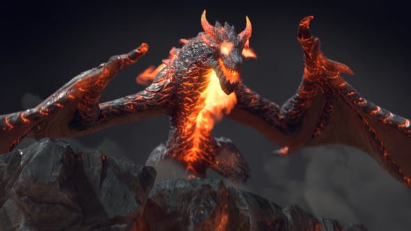 Videohive Fire Dragon Intro