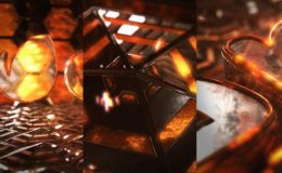 Videohive Fire Hexagons
