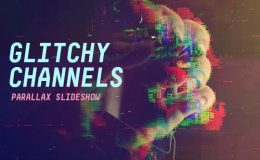 Videohive Glitchy Channels Parallax Slideshow