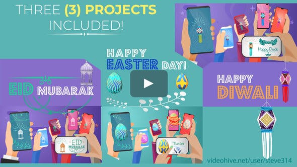 Videohive Happy Easter Day – Diwali – Eid Mubarak – Social Share