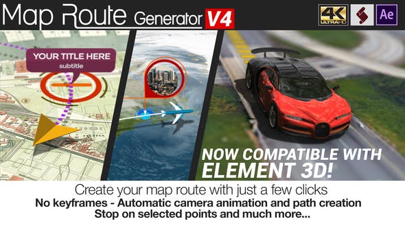 Videohive Map Route Generator V4