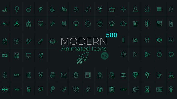 Videohive Modern Animated Icons Library