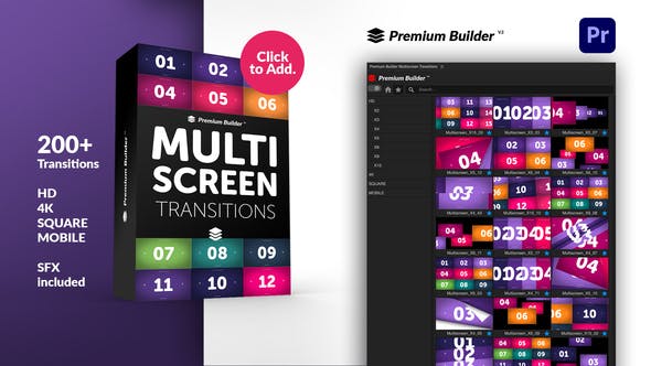 Videohive Multiscreen Transitions for Premiere Pro
