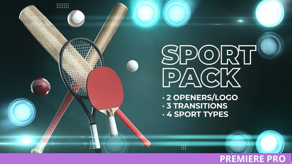 Videohive Tennis Cricket Baseball Pack for Premiere