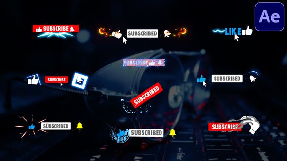 Videohive Youtube Subscribe Buttons | After Effects