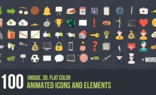 Videohive 100 Animated 3D Icons for Explainer Video