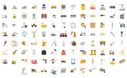 Videohive 100 Construction & Industrial Icons
