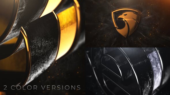 Videohive Black Gold And Silver Logo Reveal