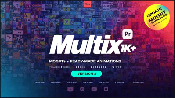 Videohive Multix // Transitions / Grids / Overlays / Wipes