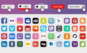 Videohive Social Media Icons with Links