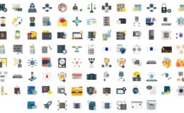 Videohive 100 Cyber Security & Database Icons