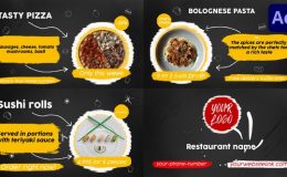 Videohive Food Menu Slideshow | After Effects