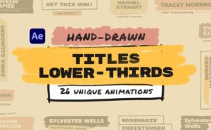 Videohive Hand Drawn Brush Titles Lower Thirds