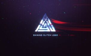 Videohive Shining Glitch Logo