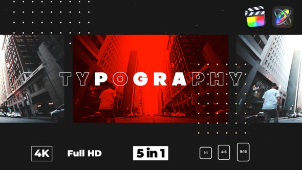 Videohive Typography Glitch Opener