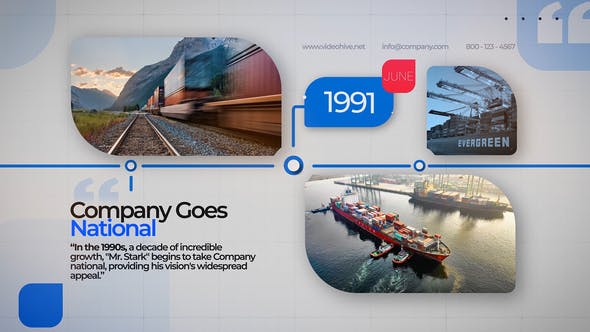 Videohive Business Company Timeline