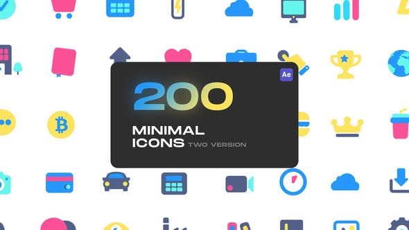 Videohive Cute Minimal Icons