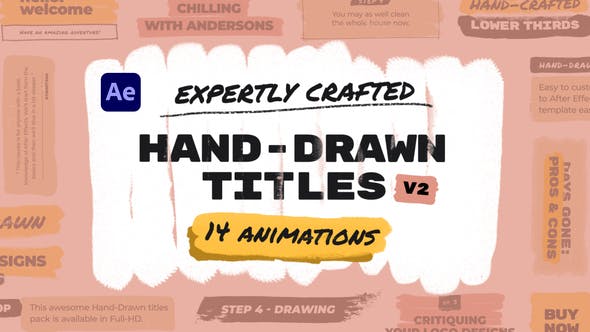 Videohive Hand Drawn Brush Titles