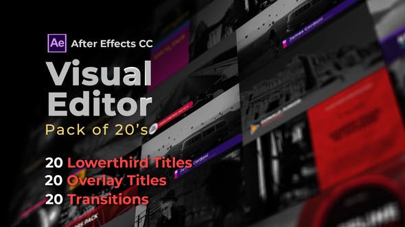 Videohive Visual Editor Pack Of 20s | After Effects Version