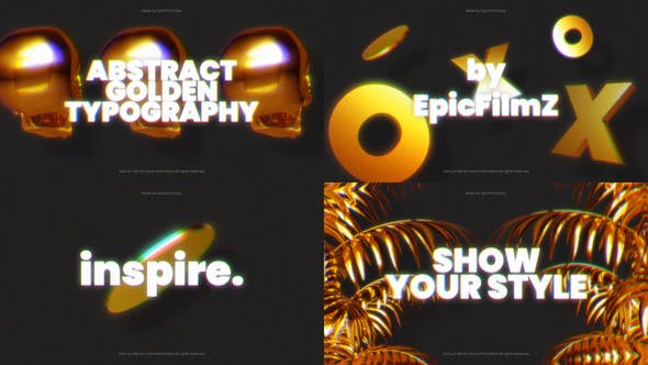 Abstract Golden Typography – FREE Videohive