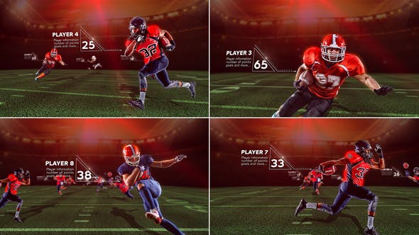 Videohive American Football Starting Lineup