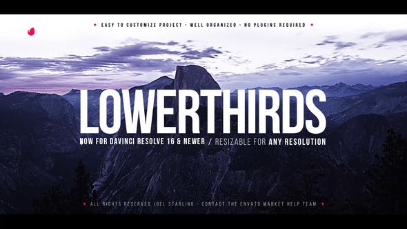 Videohive Elegant Lower Thirds for Davinci Resolve