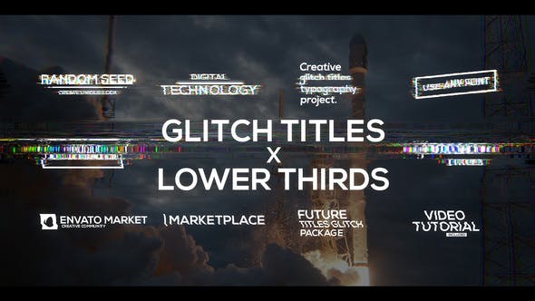 Videohive Glitch Titles X Lower Thirds Pack