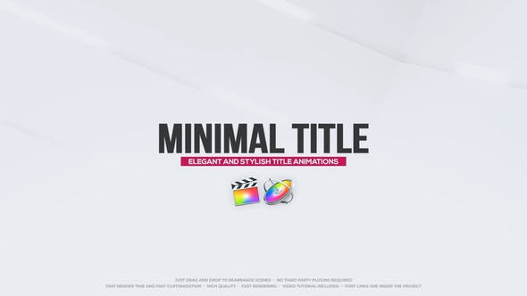 Minimal Title Animations for FCPX – FREE Videohive