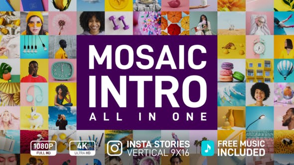 Videohive Mosaic Intro – 33065272