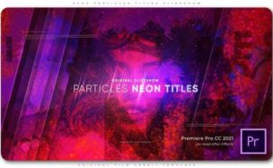 Videohive Neon Particles Titles Slideshow 