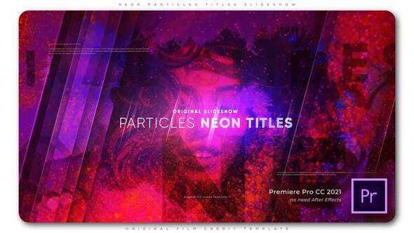 Videohive Neon Particles Titles Slideshow 