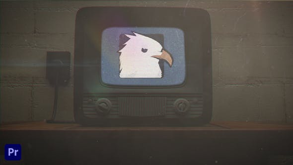 Videohive Old TV Glitch Logo Reveal | For Premiere Pro