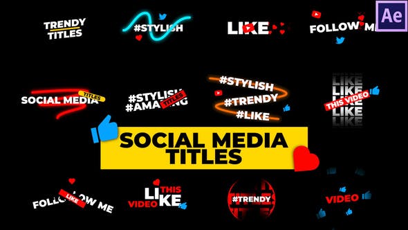 Videohive Social Media Titles