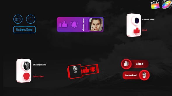 Youtube Creative Subscribe Elements – FREE Videohive